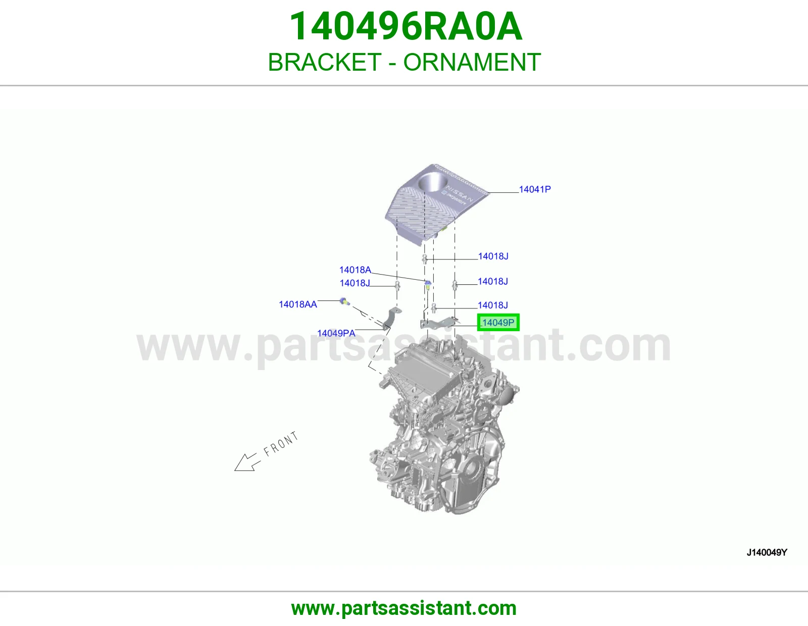 قاعدة علامة 140496RA0A