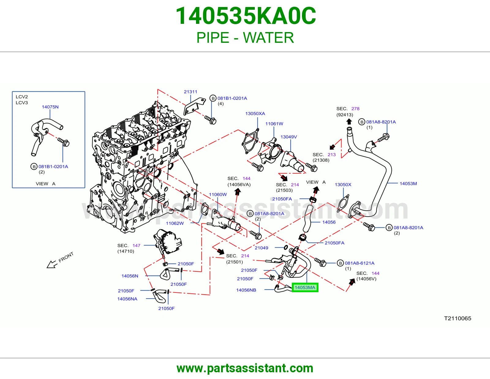 PIPE - WATER 140535KA0C