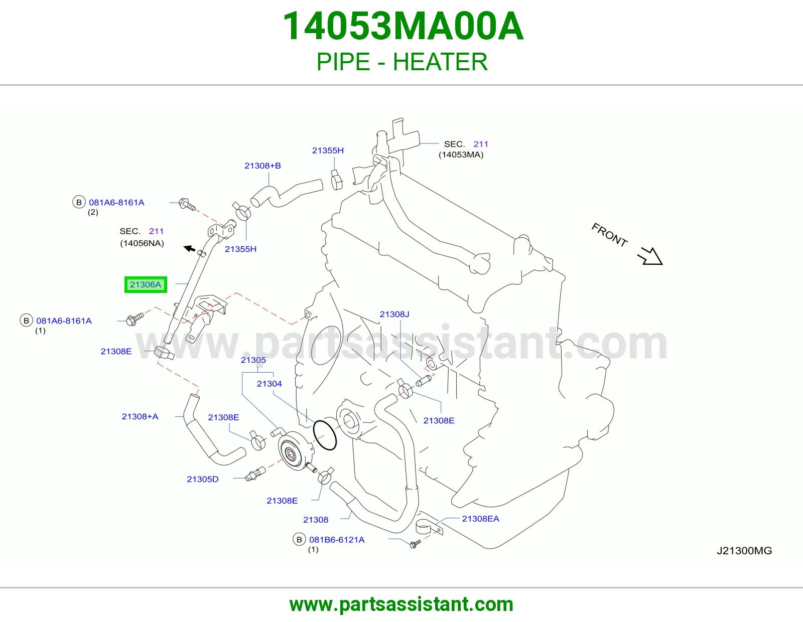 ماسورة دفاية 14053MA00A