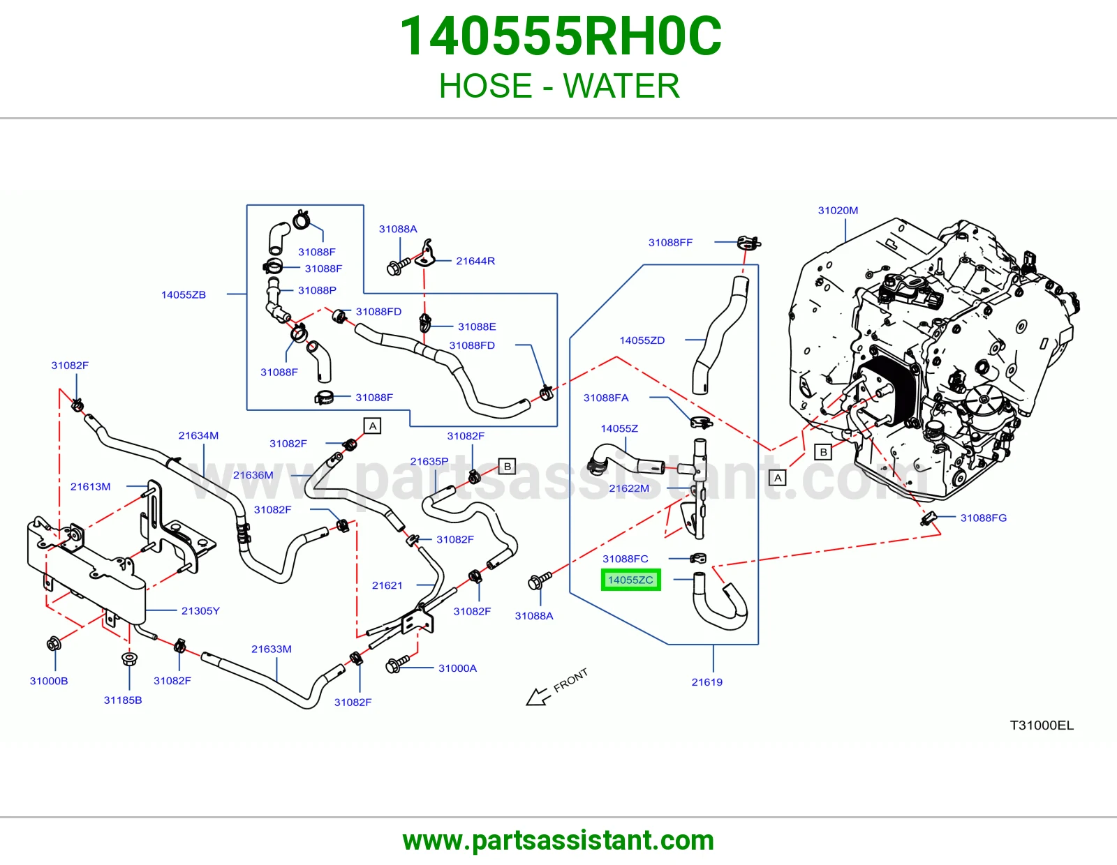 خرطوش لي ماء مكينه 140555RH0C
