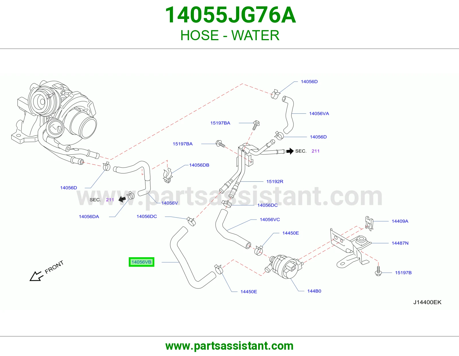 خرطوش لي ماء مكينه 14055JG76A