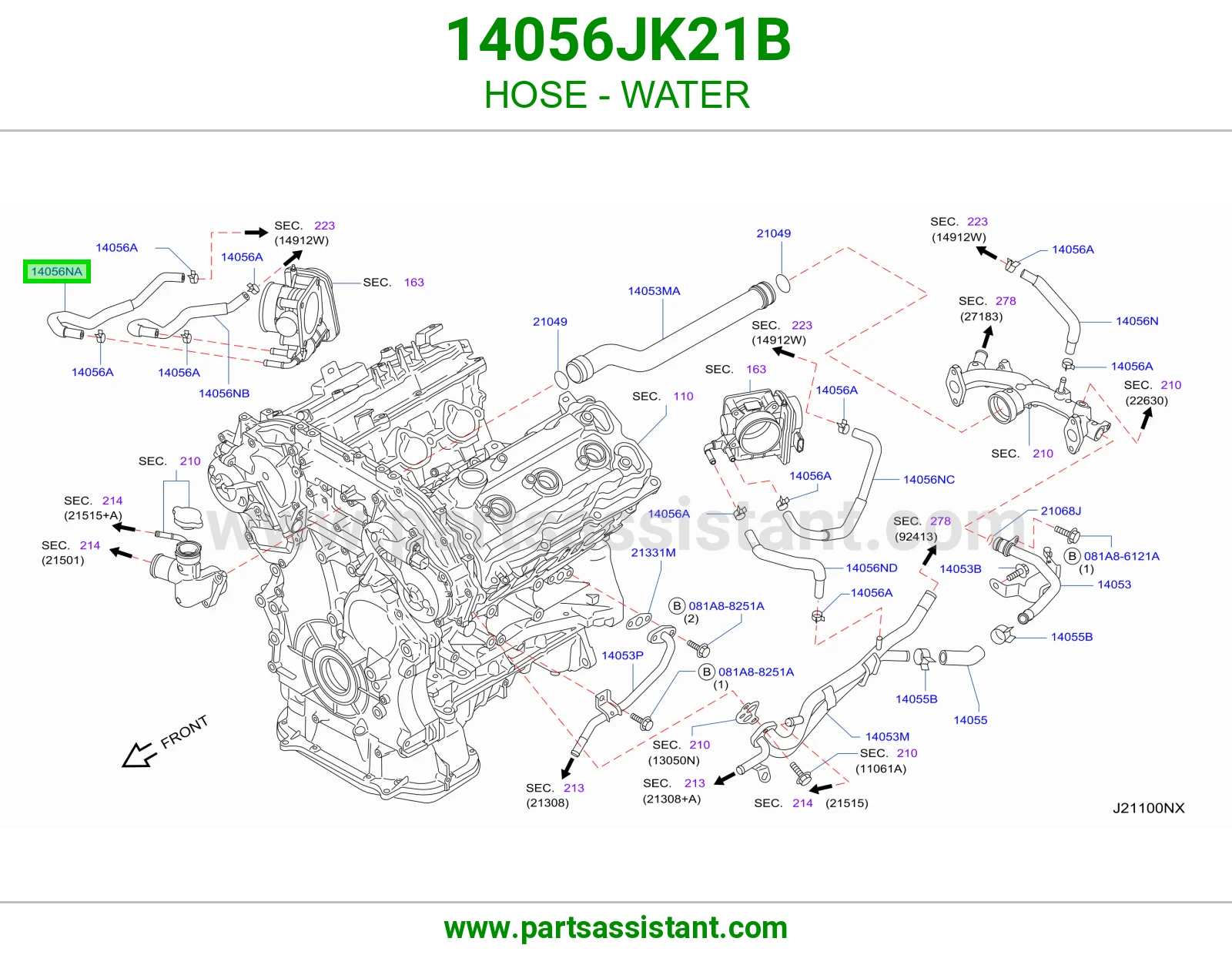 HOSE - WATER 14056JK21B