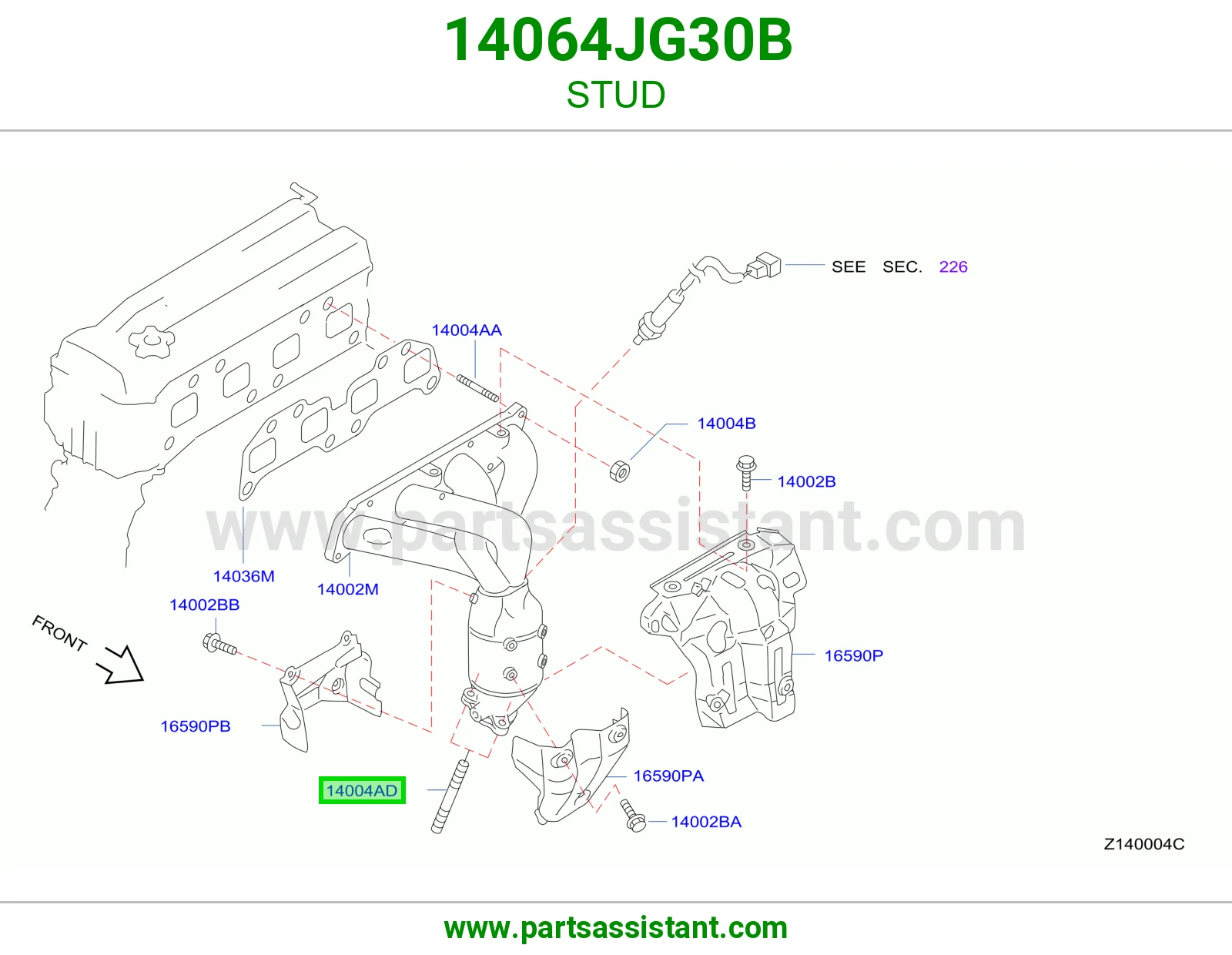 STUD 14064JG30B