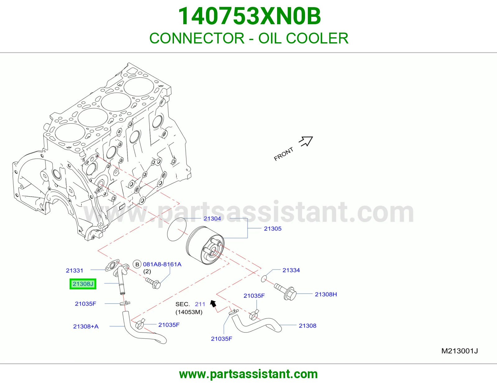 فيش مبرد زيت 140753XN0B
