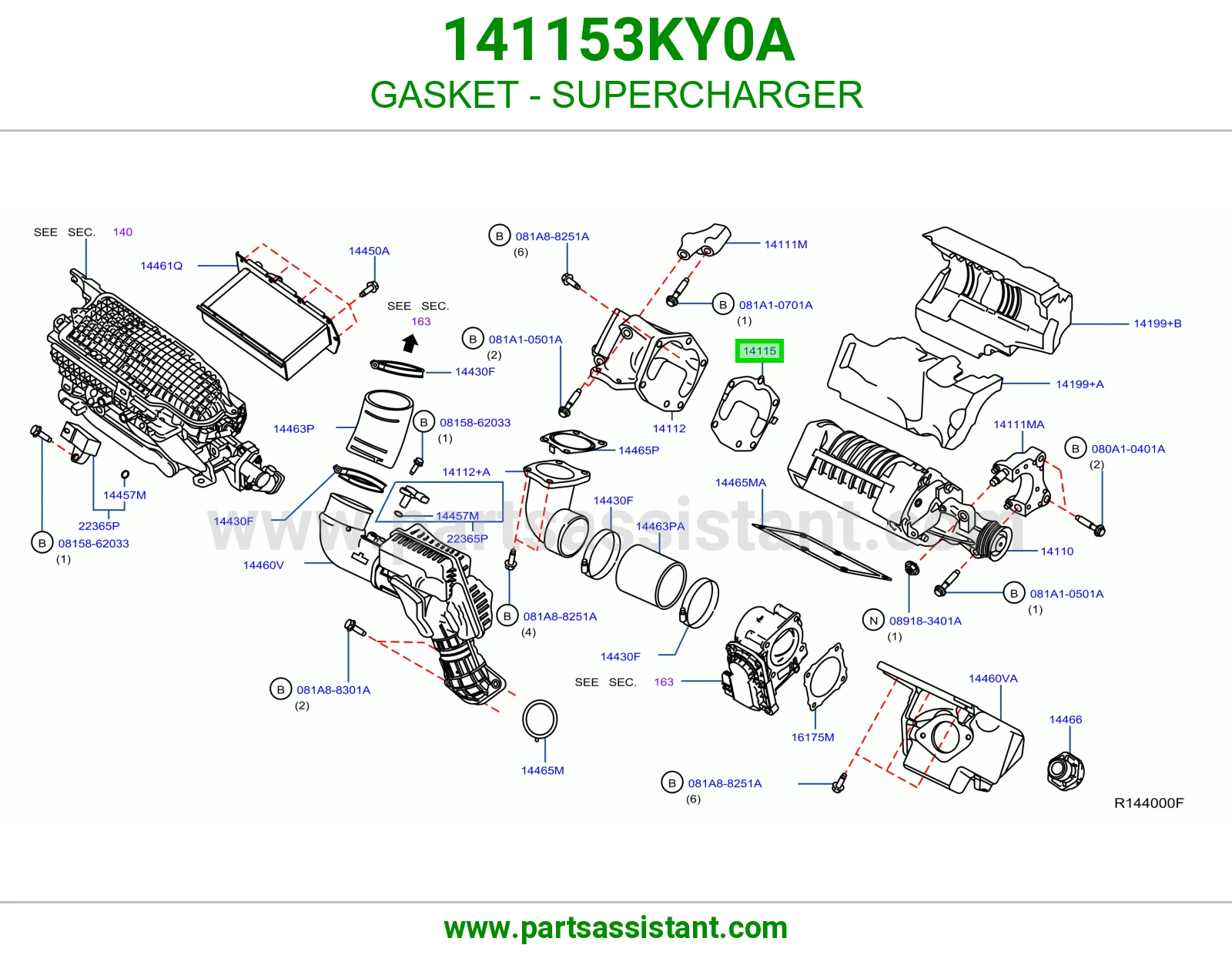 وجه سوبرتشارجر 141153KY0A