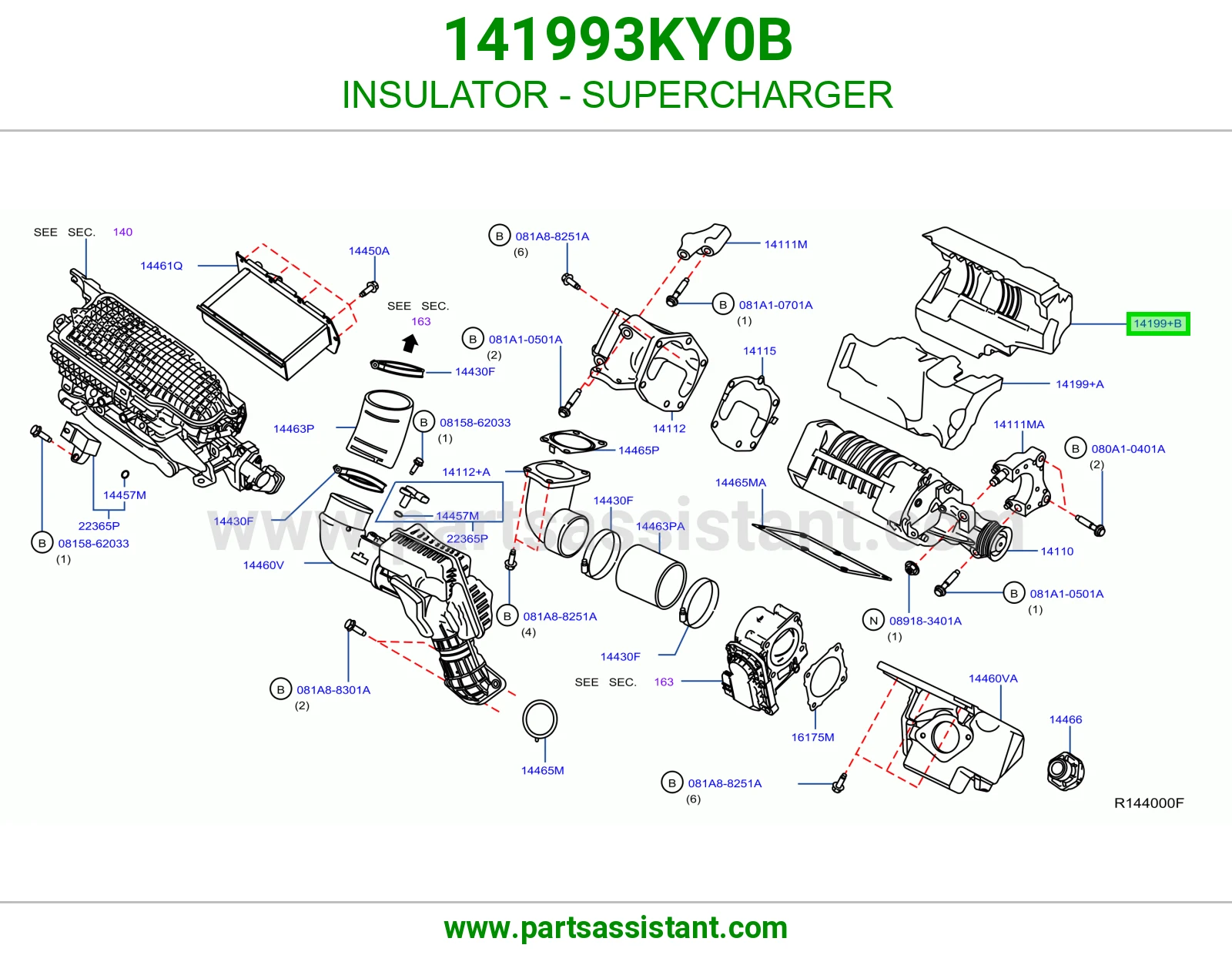 عازل سوبرتشارجر 141993KY0B