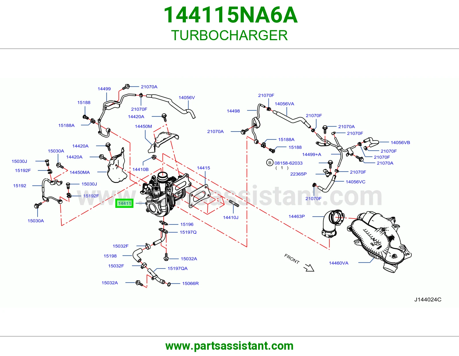 TURBOCHARGER 144115NA6A