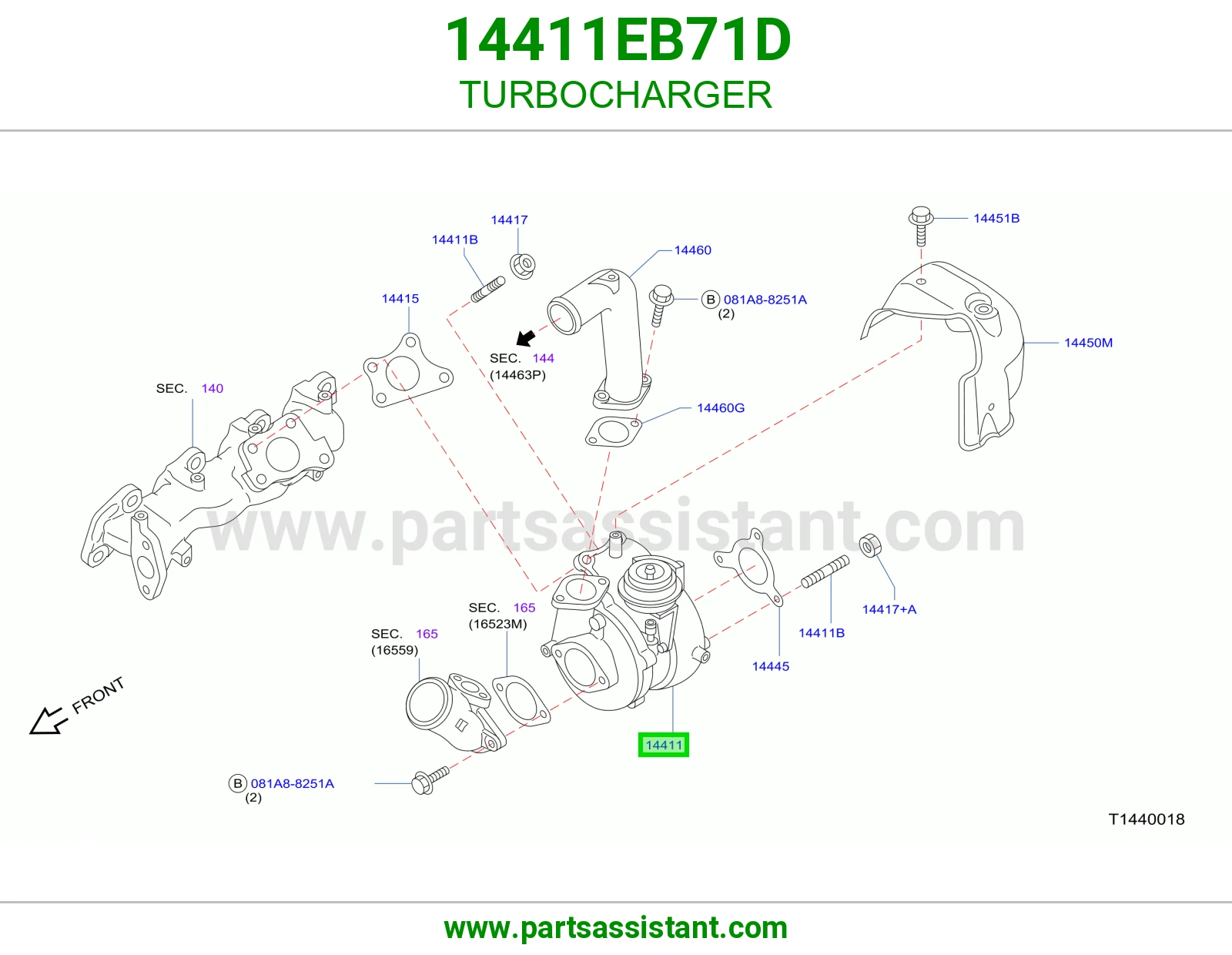 TURBOCHARGER 14411EB71D