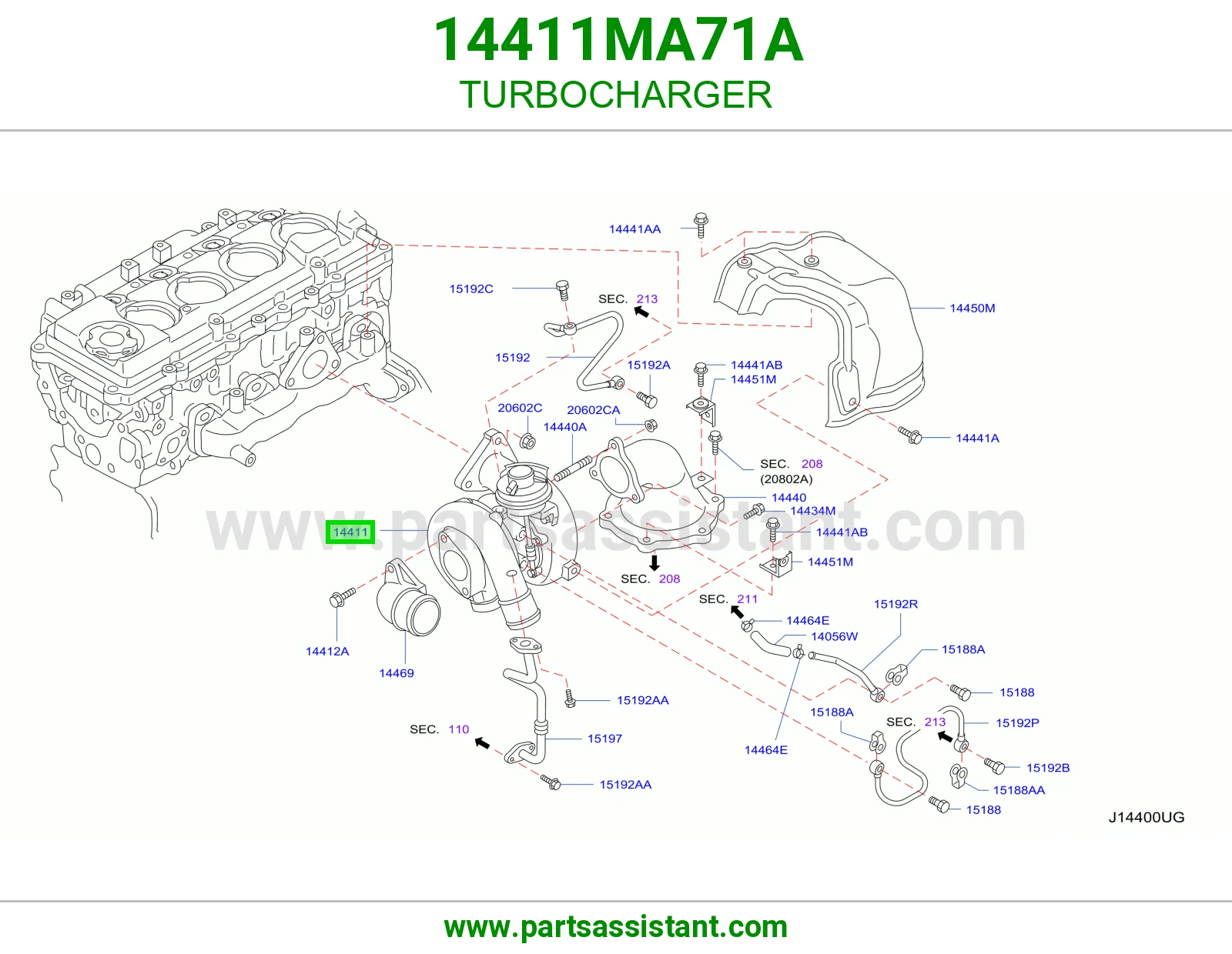 تيربو ديزل 14411MA71A