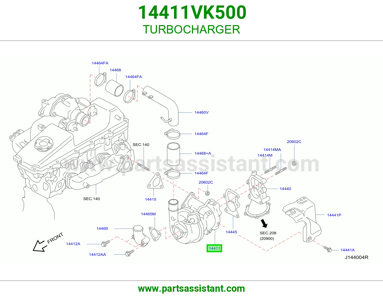 تيربو ديزل 14411VK500