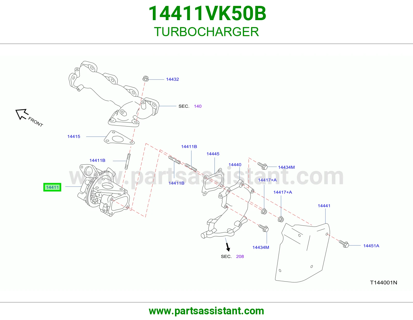 تيربو ديزل 14411VK50B