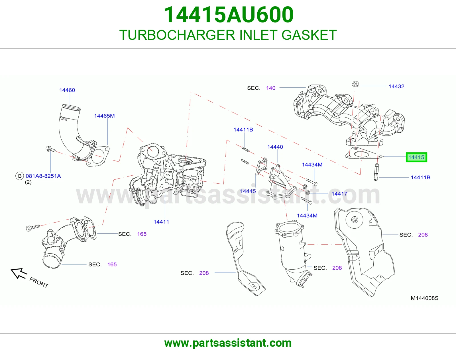 وجه مدخل تيربو 14415AU600