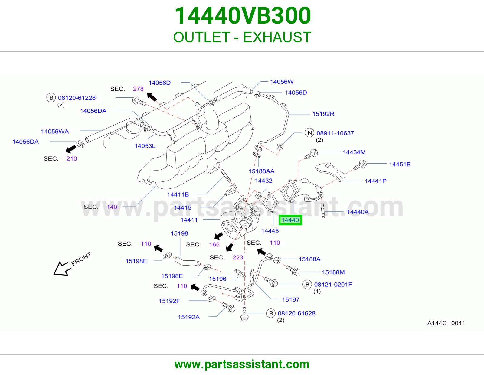 مخرج شكمان 14440VB300