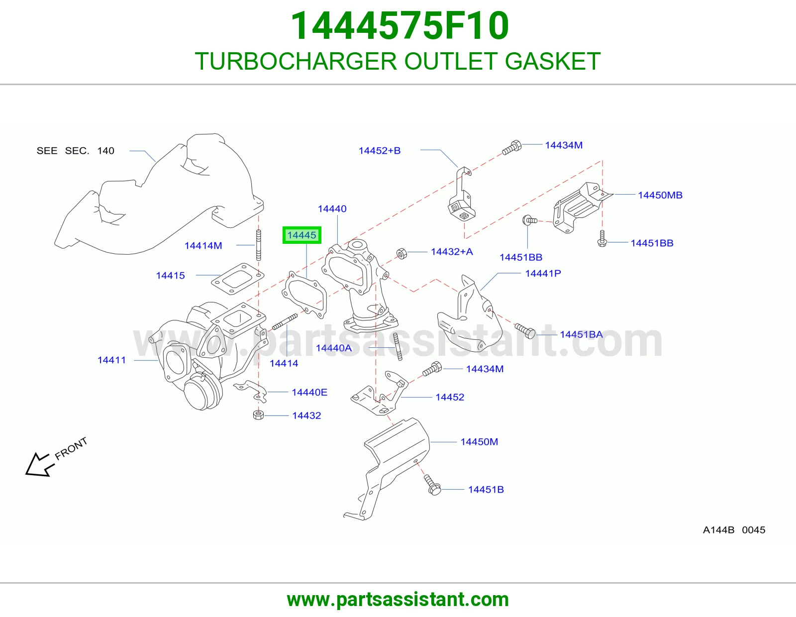 وجه مخرج تيربو 1444575F10