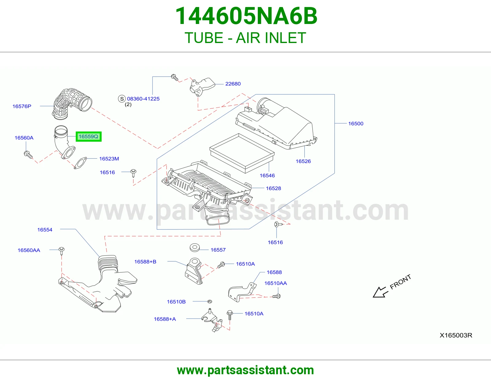 ماسورة مدخل هواء 144605NA6B