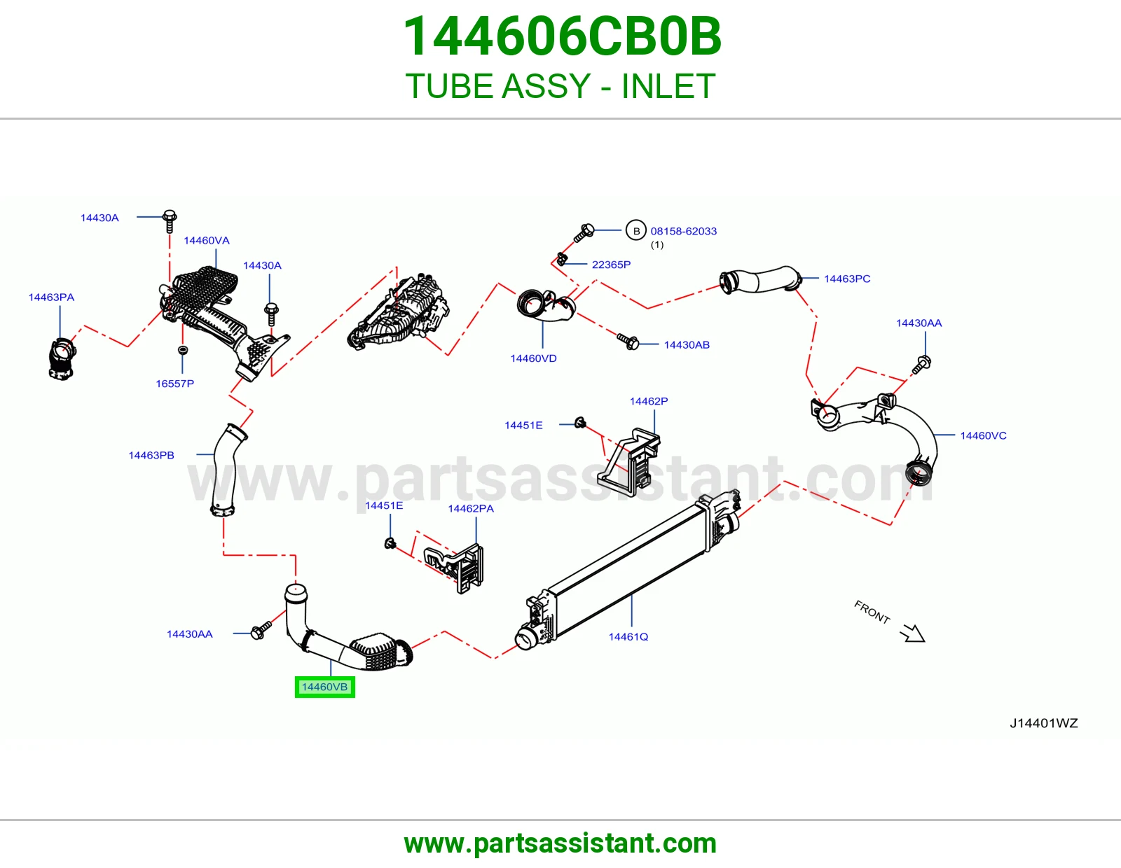ماسورة مدخل كاملة 144606CB0B