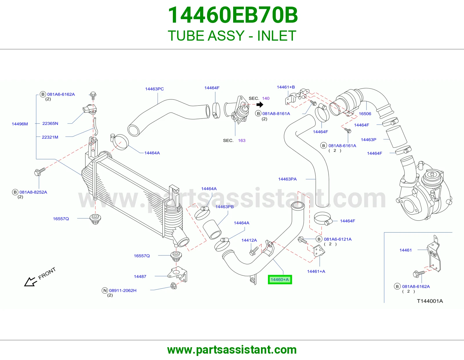 ماسورة مدخل كاملة 14460EB70B