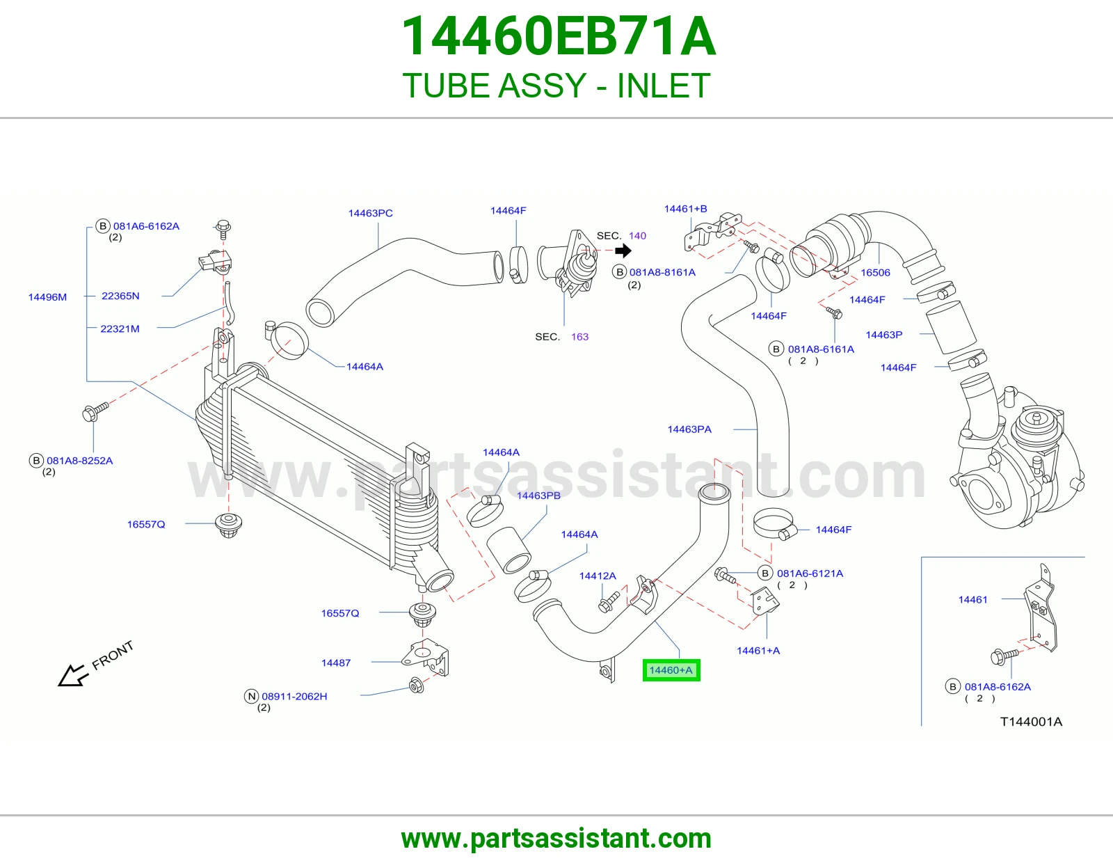 ماسورة مدخل كاملة 14460EB71A