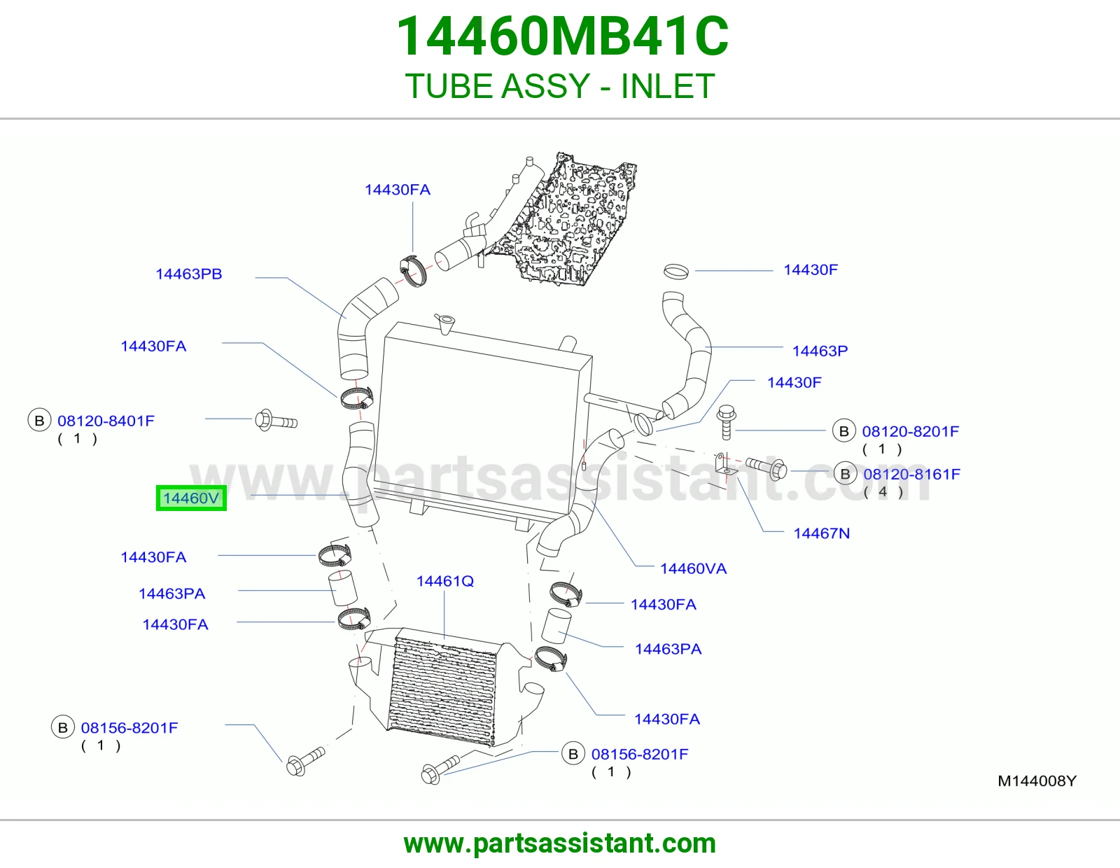 ماسورة مدخل كاملة 14460MB41C