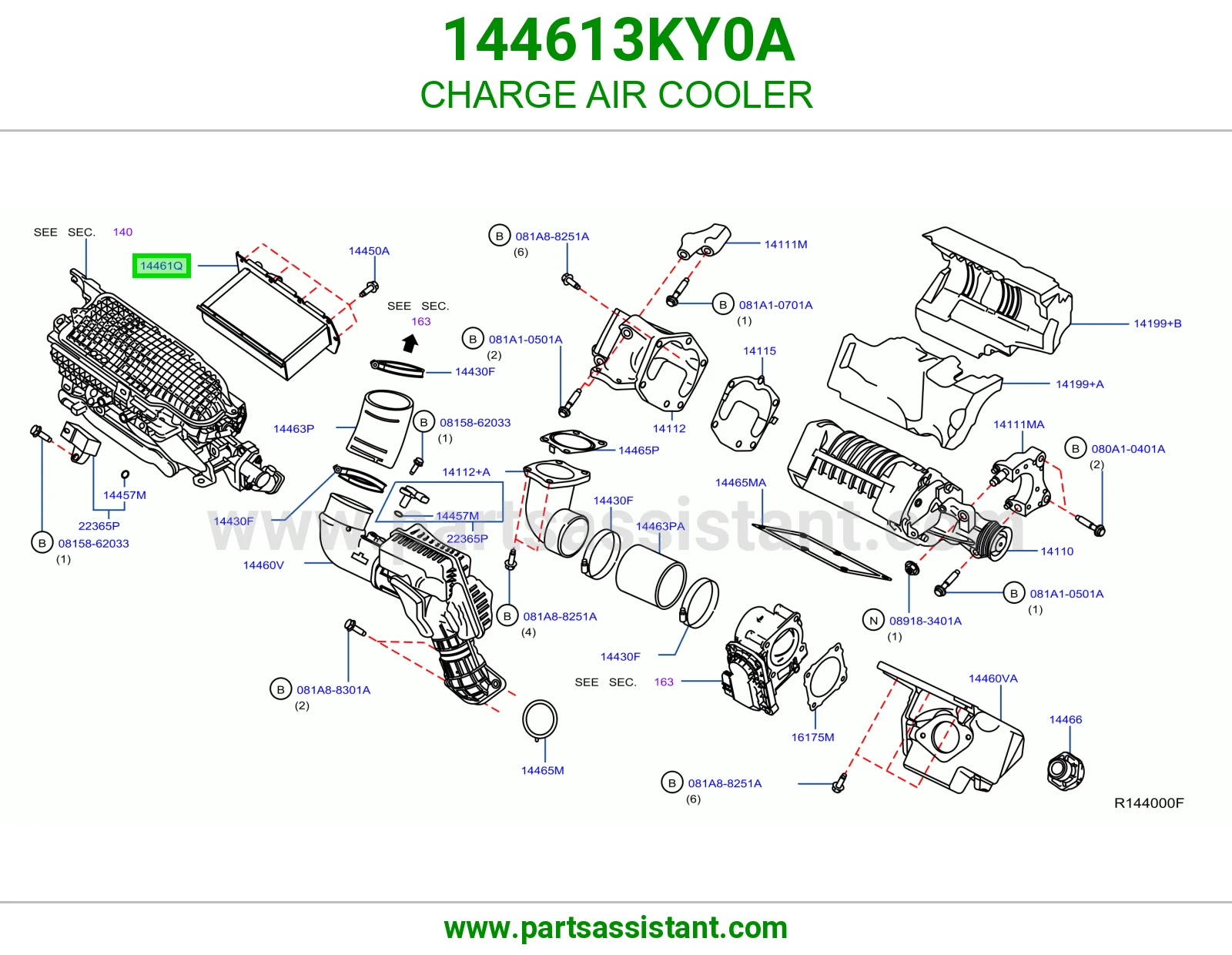 رديتر مبرد تيربو 144613KY0A