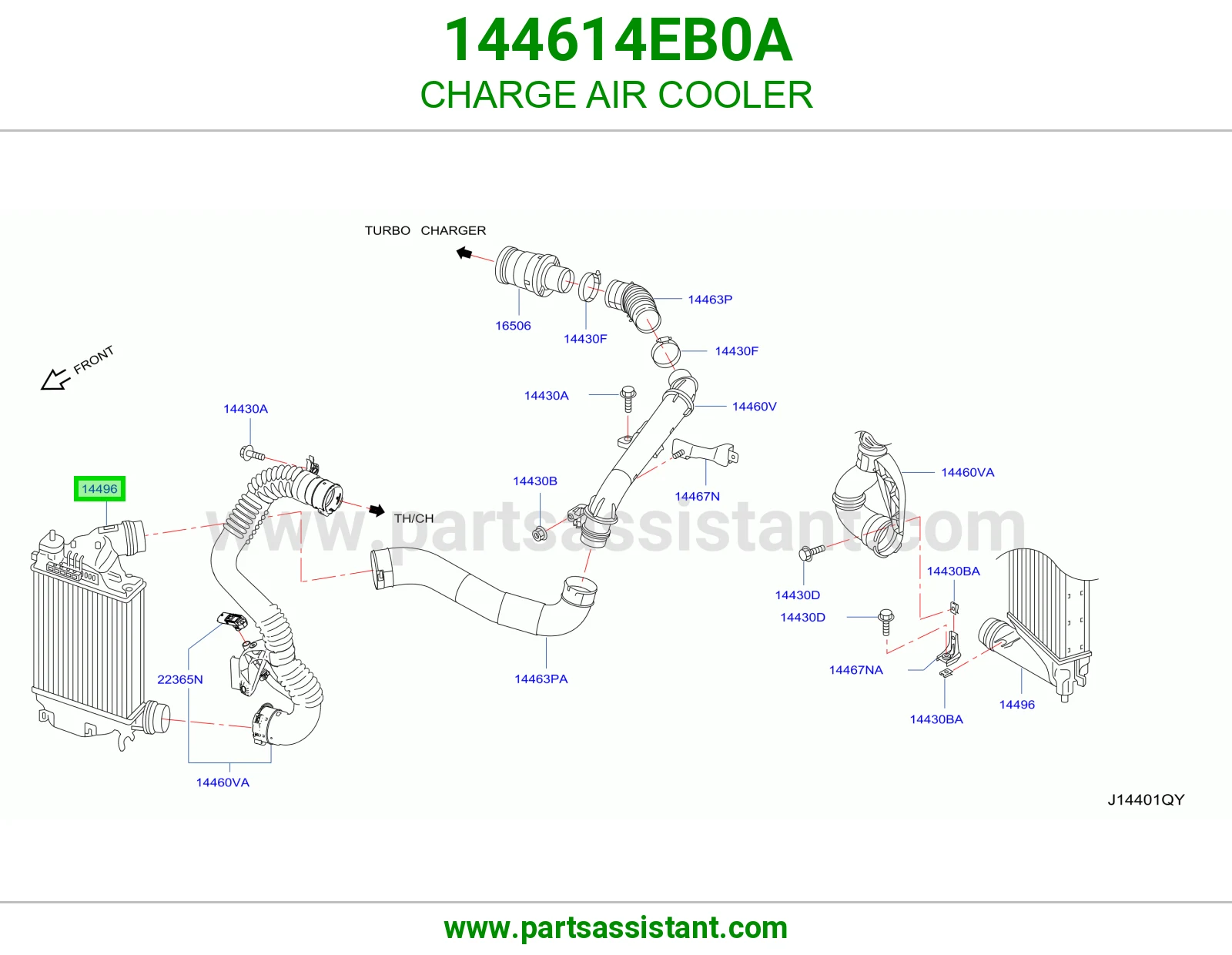 رديتر مبرد تيربو 144614EB0A