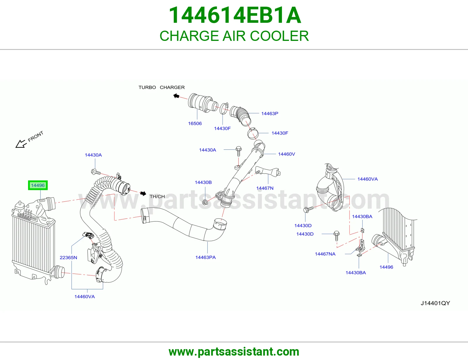 رديتر مبرد تيربو 144614EB1A