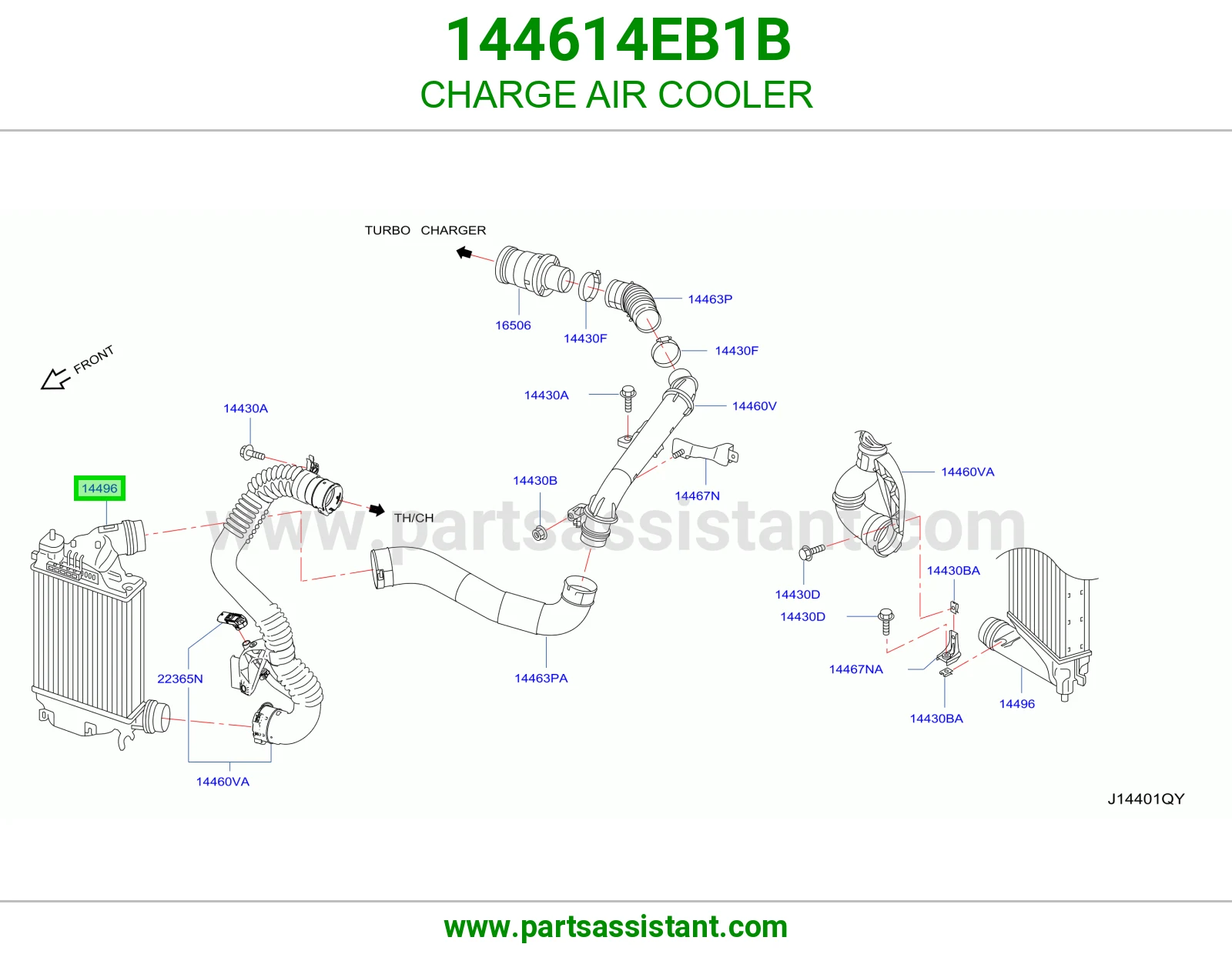 رديتر مبرد تيربو 144614EB1B
