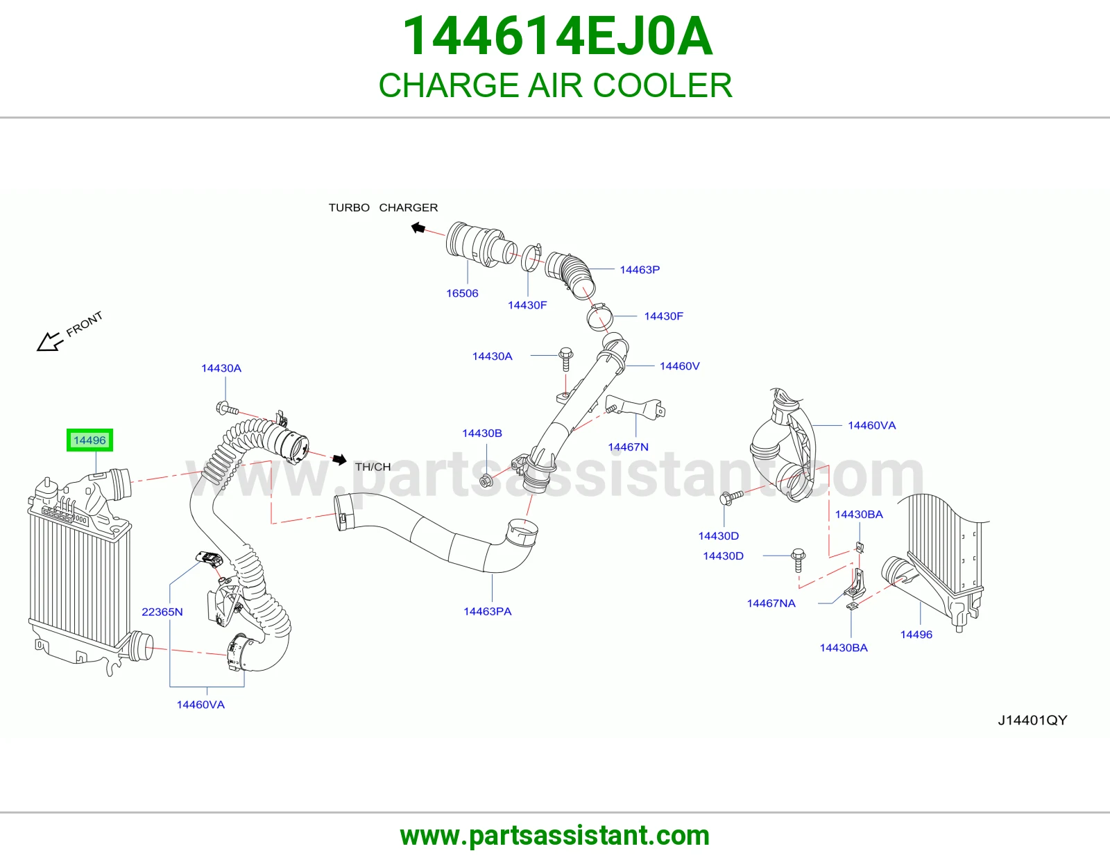 رديتر مبرد تيربو 144614EJ0A