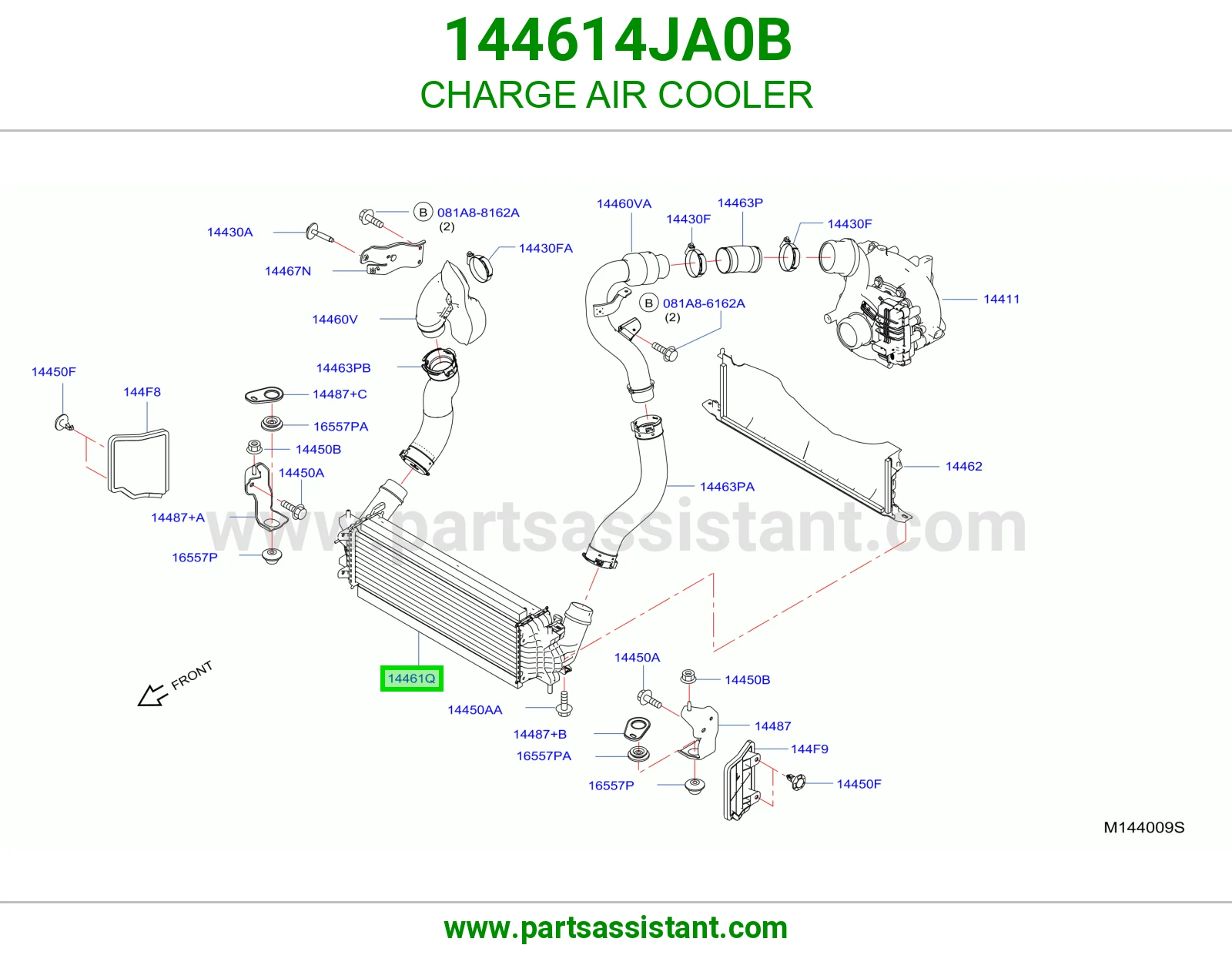 رديتر مبرد تيربو 144614JA0B