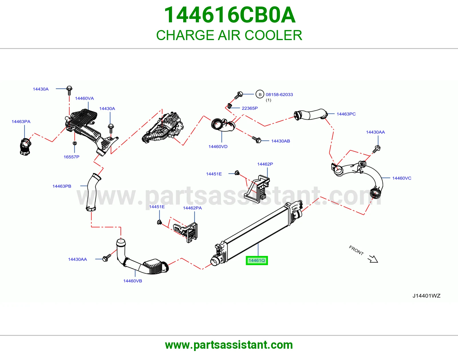 رديتر مبرد تيربو 144616CB0A
