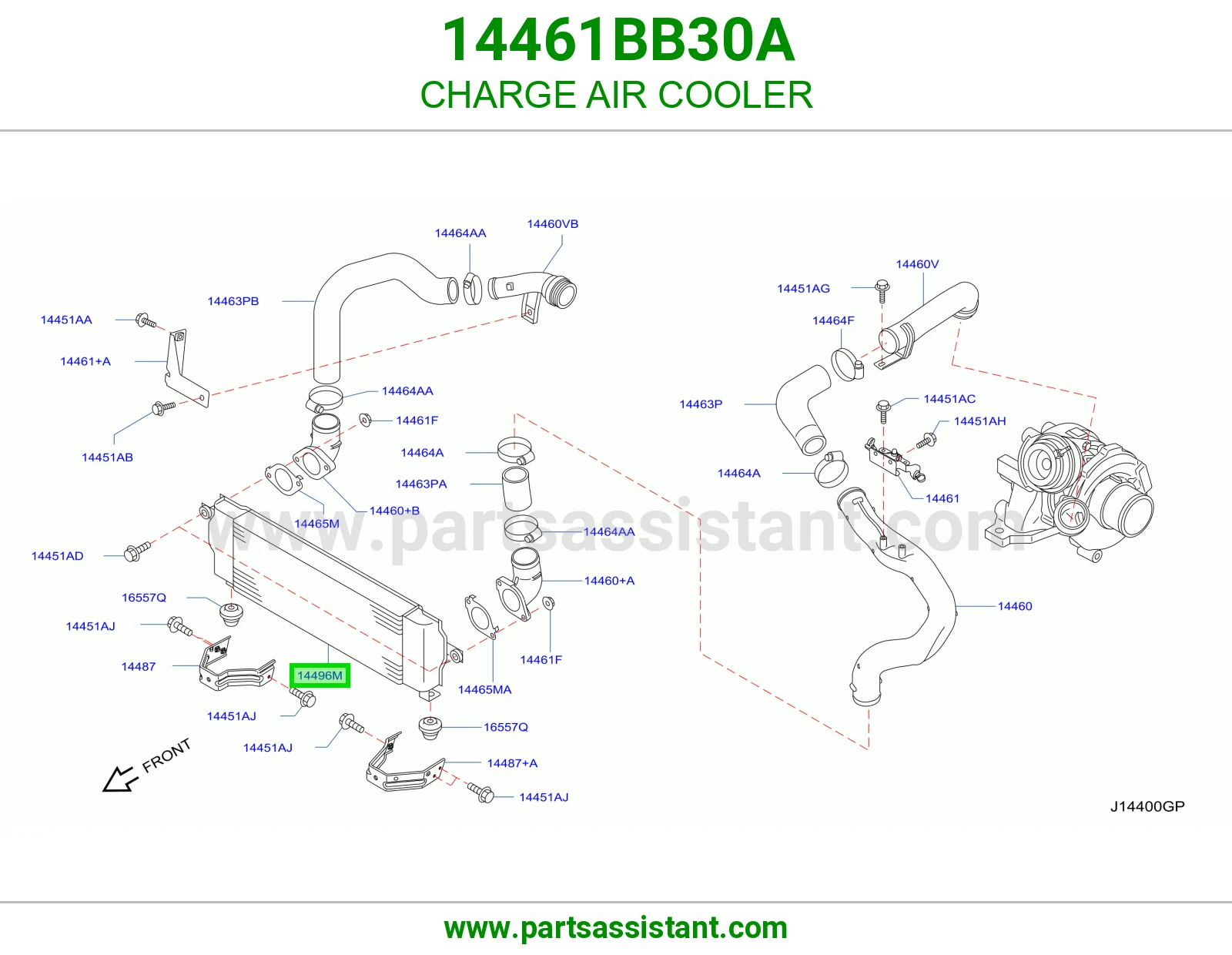 رديتر مبرد تيربو 14461BB30A