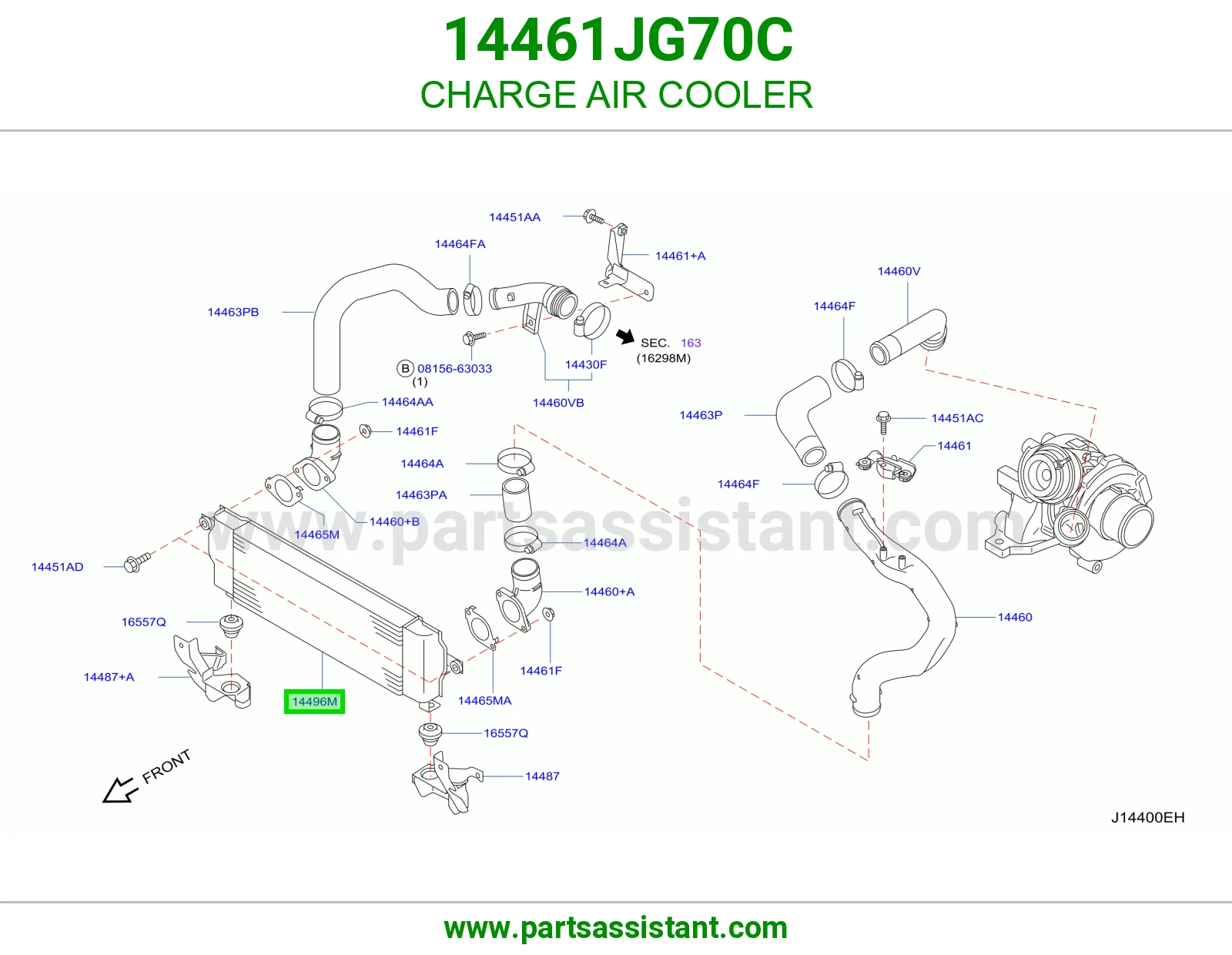 رديتر مبرد تيربو 14461JG70C