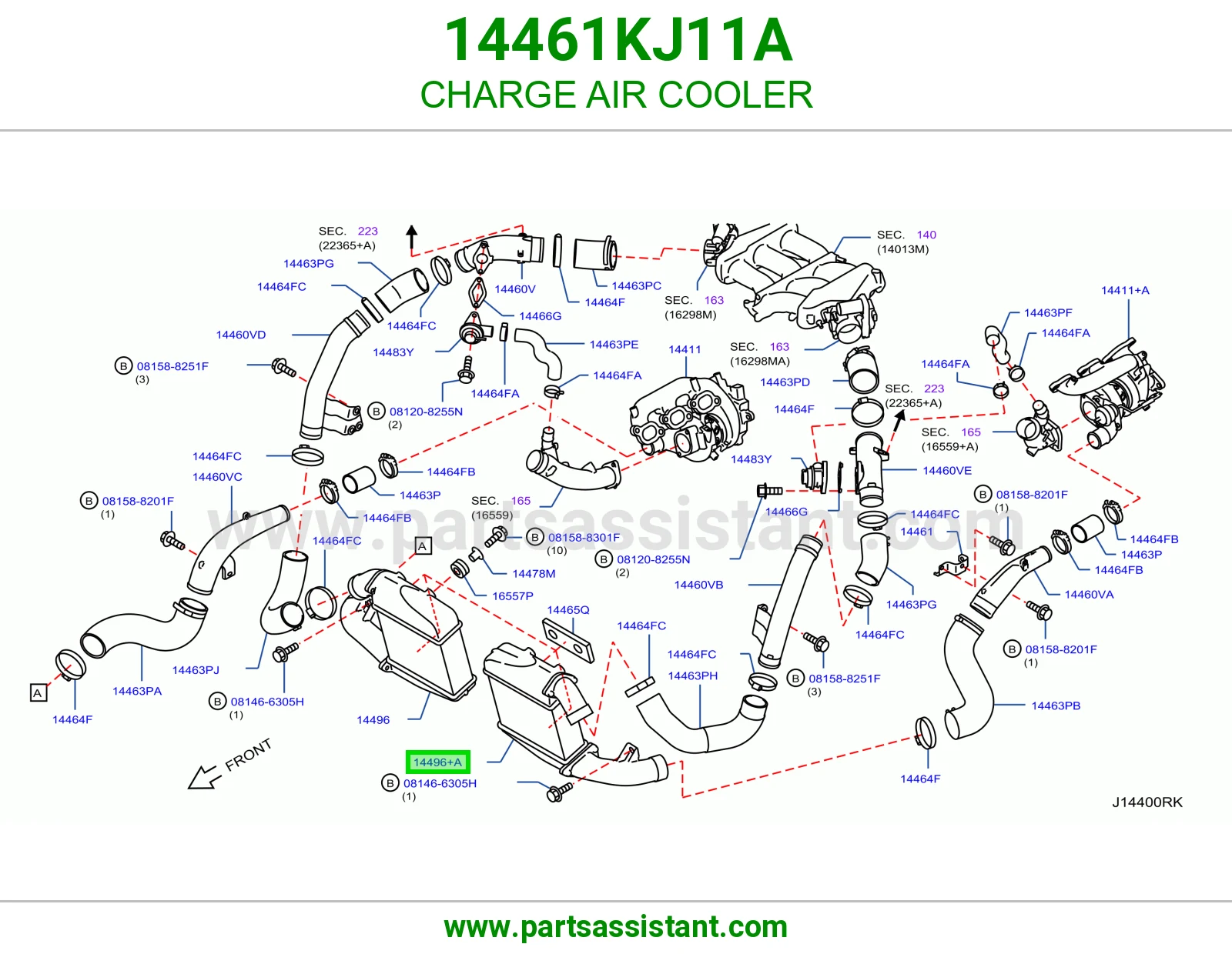 رديتر تيربو 14461KJ11A