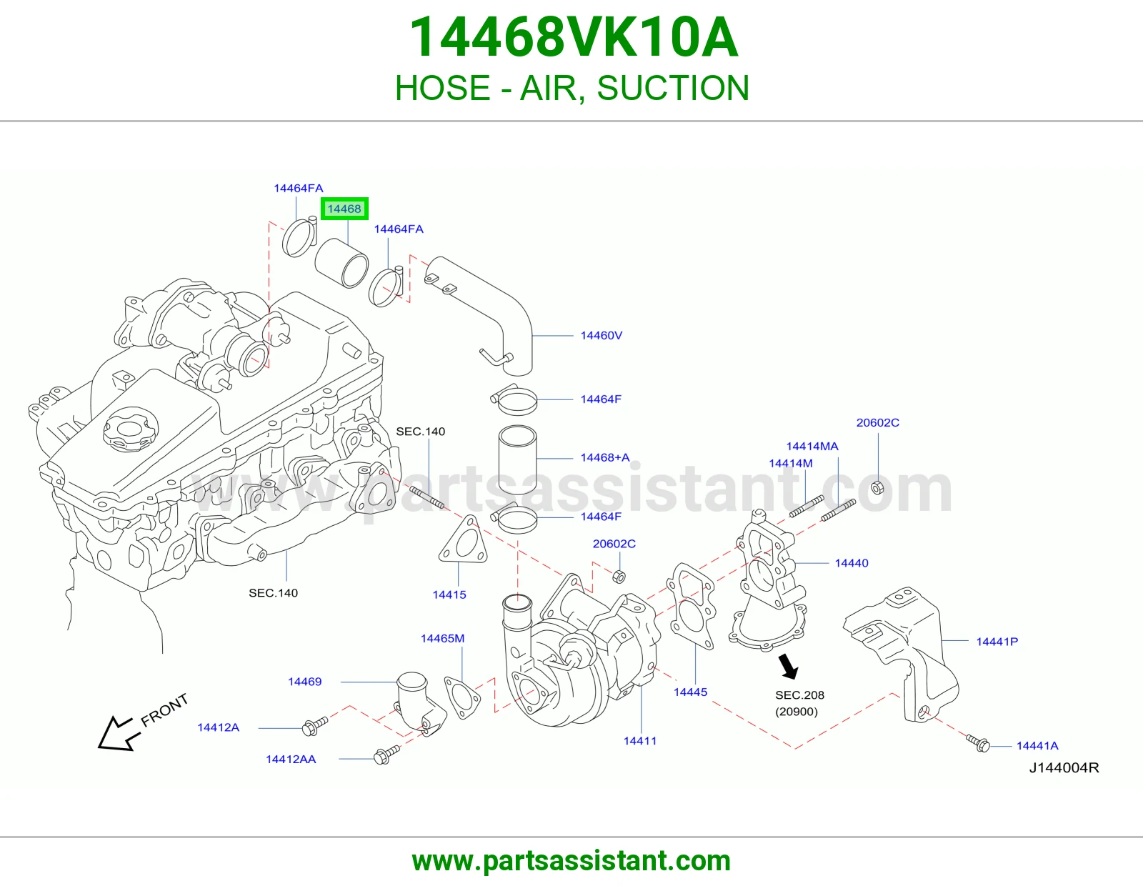 لي هواء سحب 14468VK10A