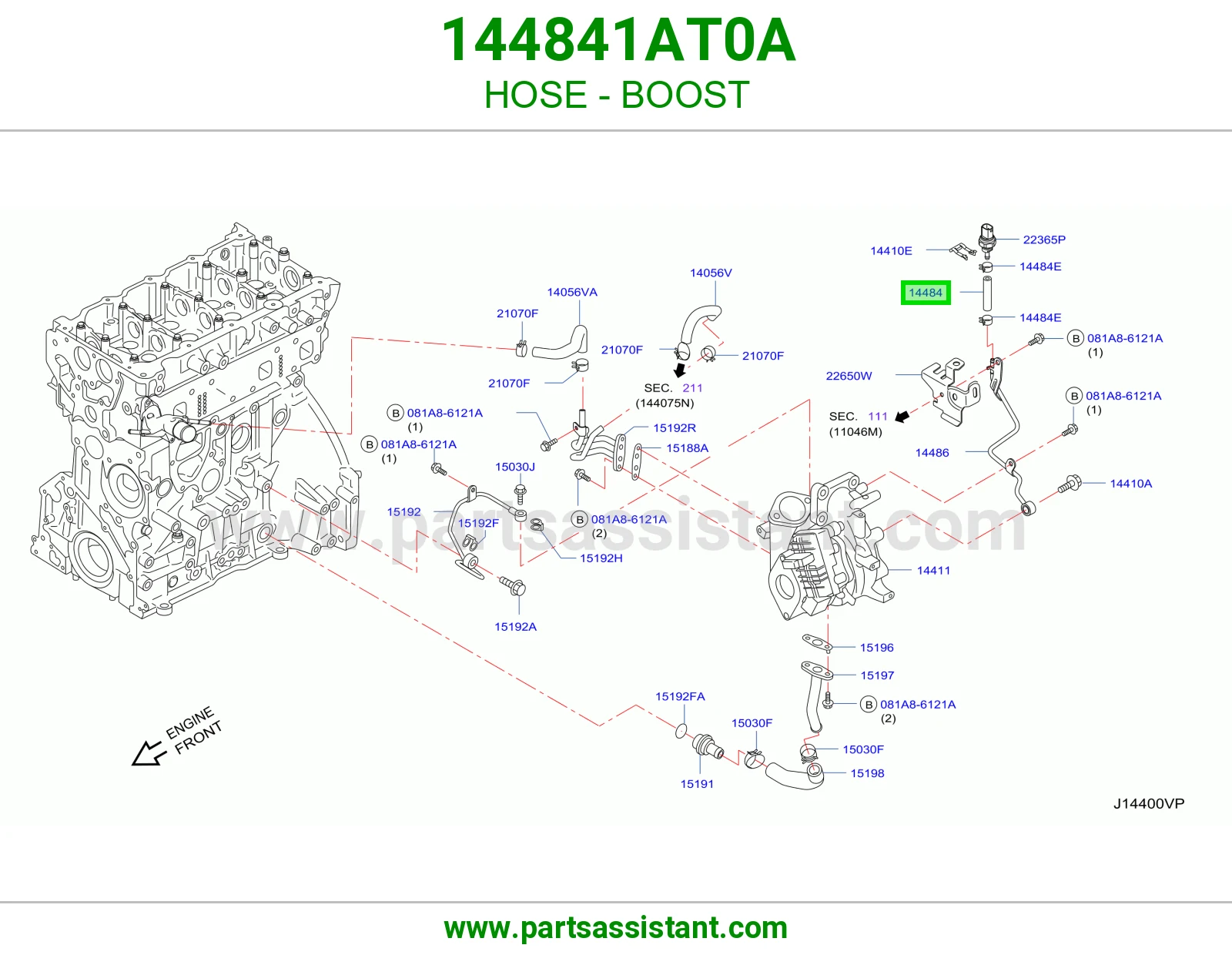 لي ضغط تيربو 144841AT0A