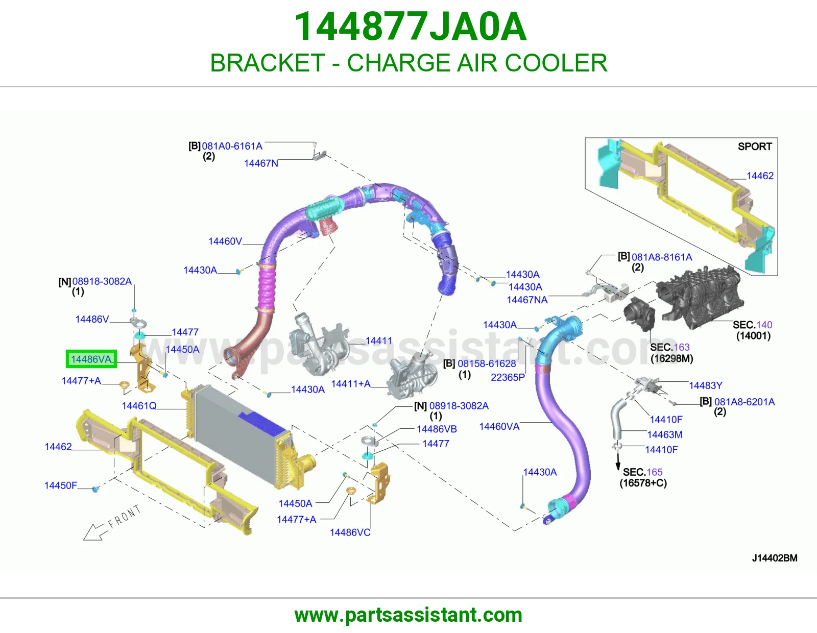 قاعدة رديتر تيربو 144877JA0A