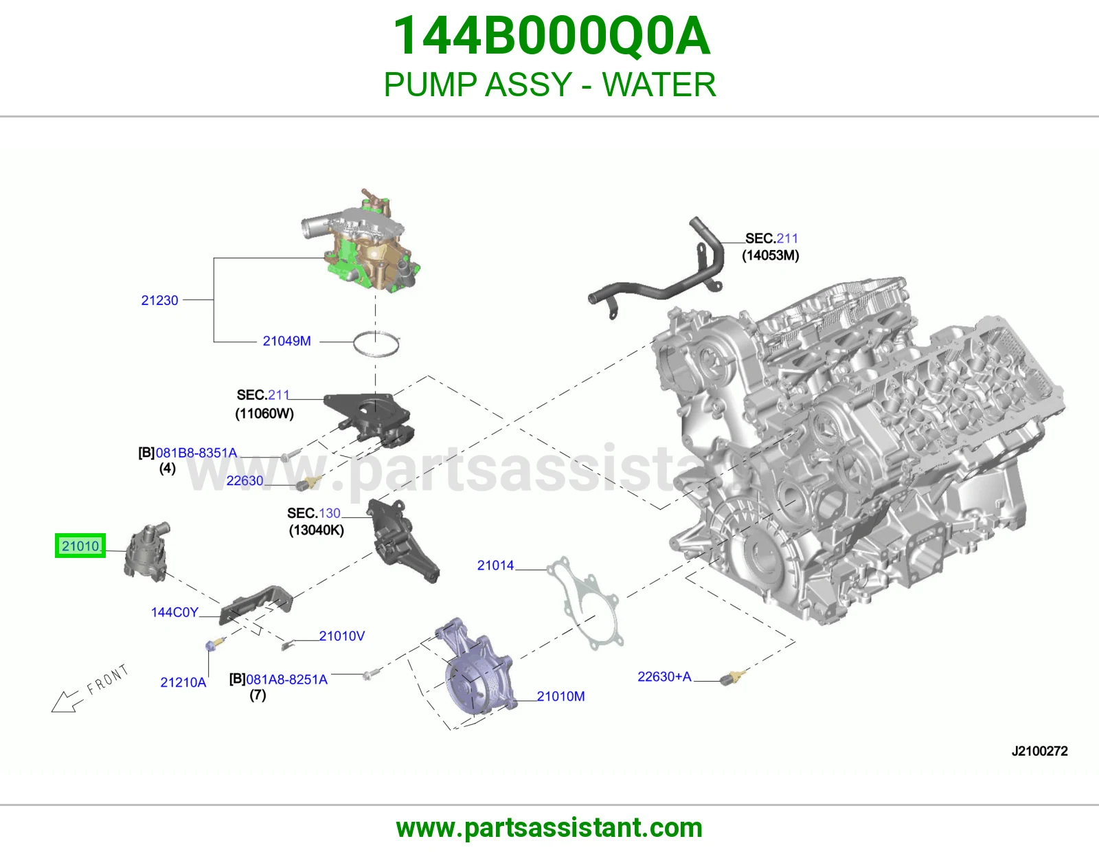طرمبه ماء مكينه 144B000Q0A