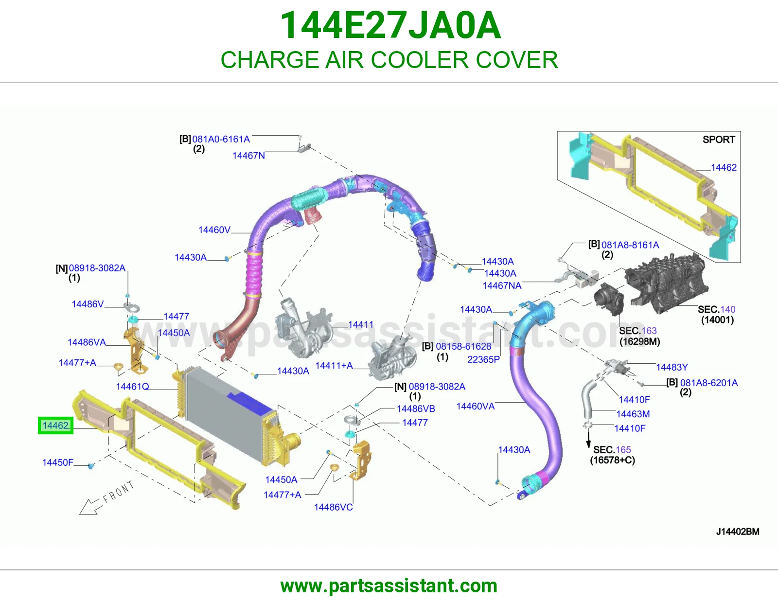 غطاء انتركولر 144E27JA0A