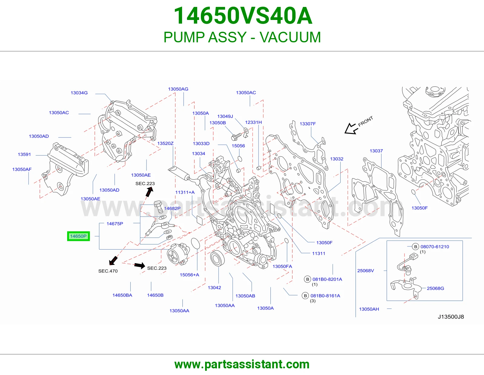 PUMP ASSY - VACUUM 14650VS40A