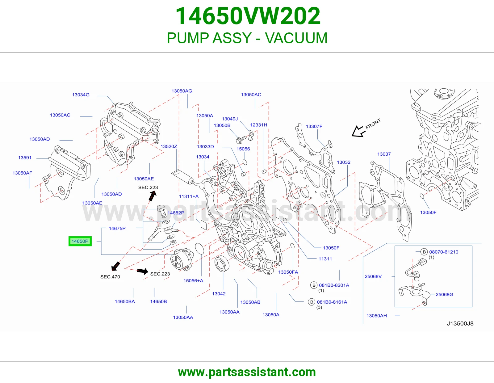 PUMP ASSY - VACUUM 14650VW202