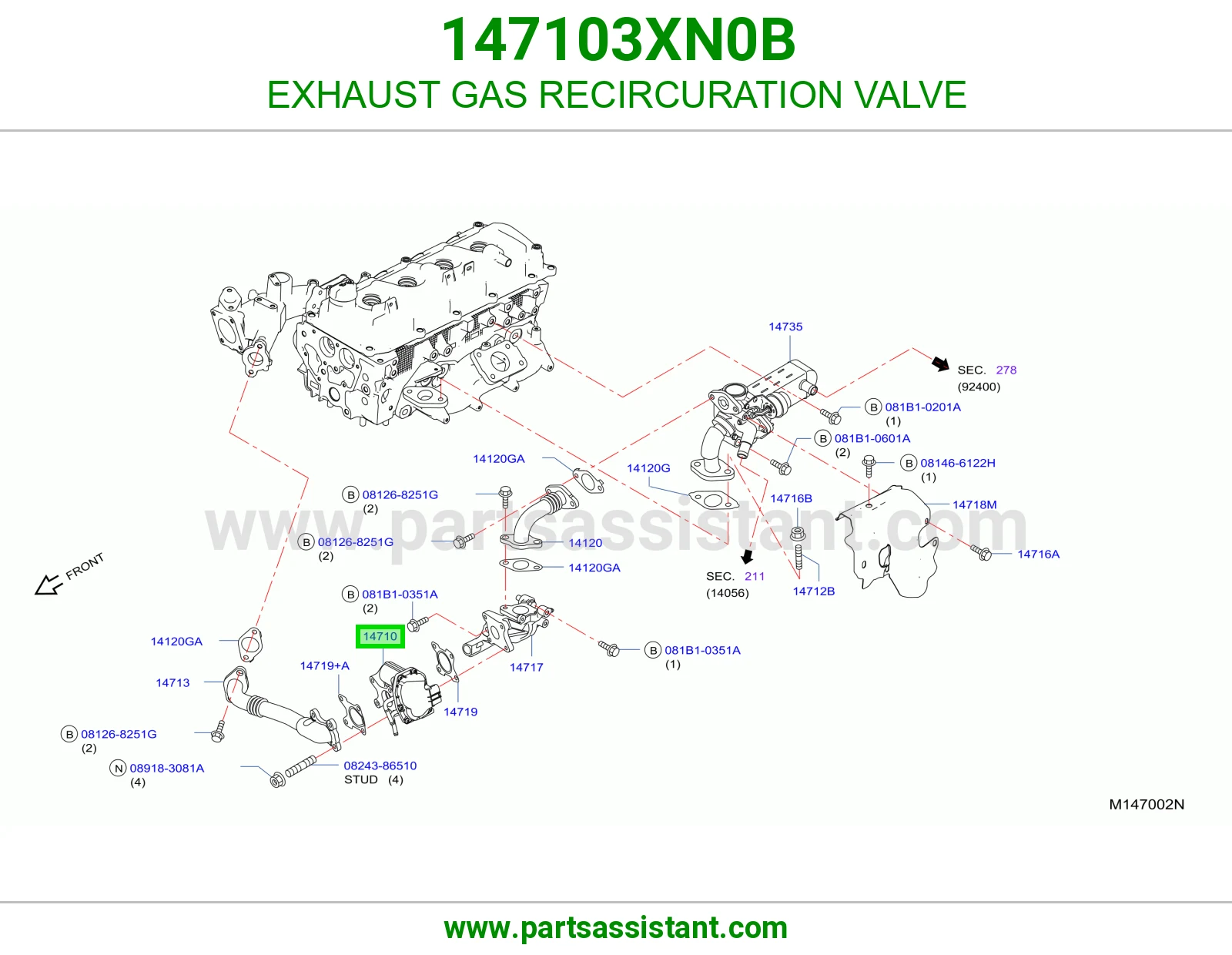 حساس شكمان 147103XN0B