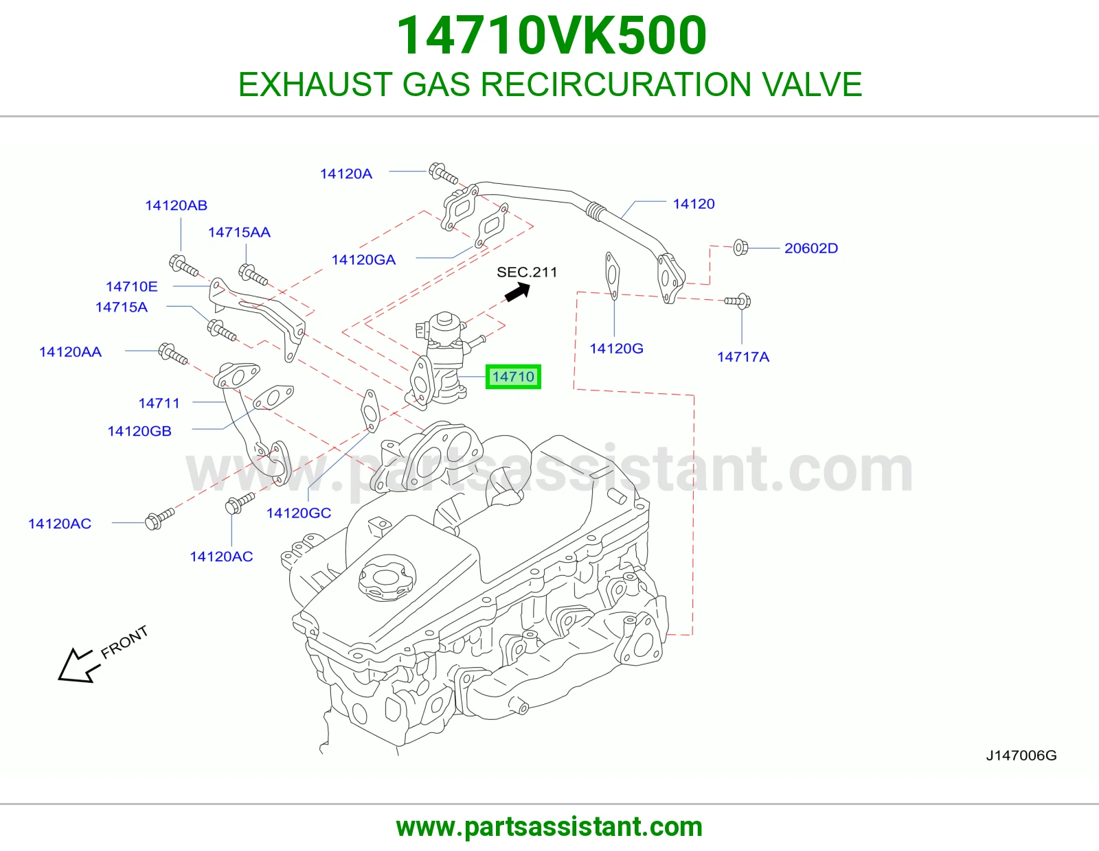 حساس شكمان 14710VK500