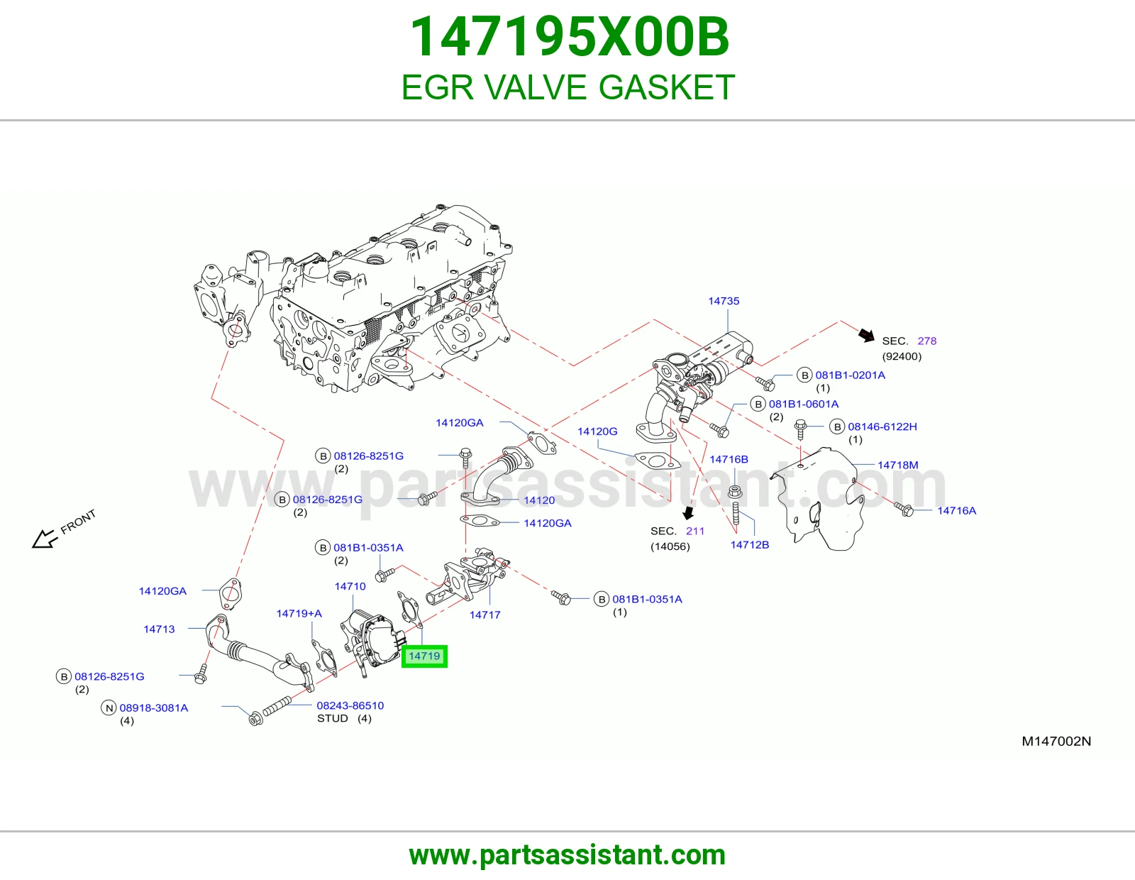 وجه بلف EGR 147195X00B
