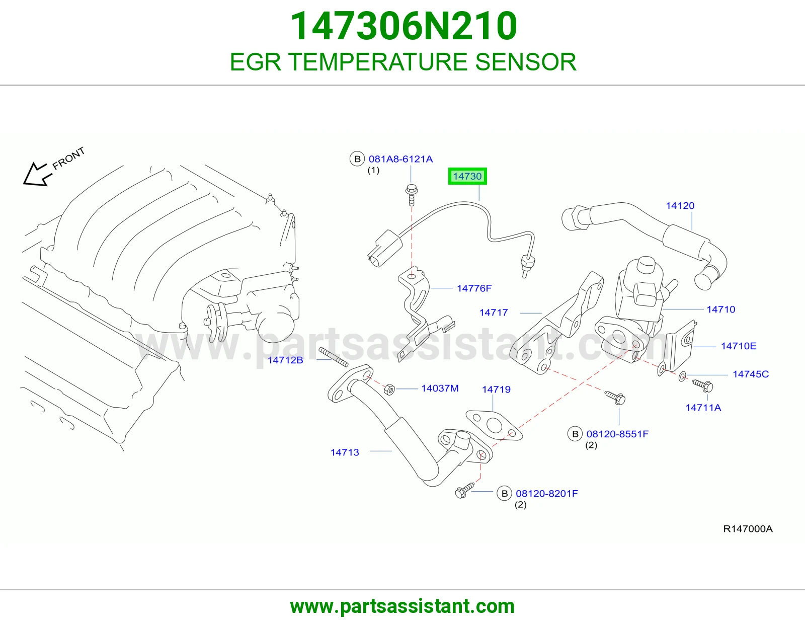 حساس حرارة EGR 147306N210