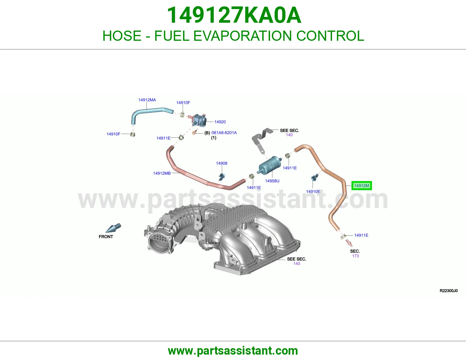 لي تحكم أبخرة البنزين 149127KA0A