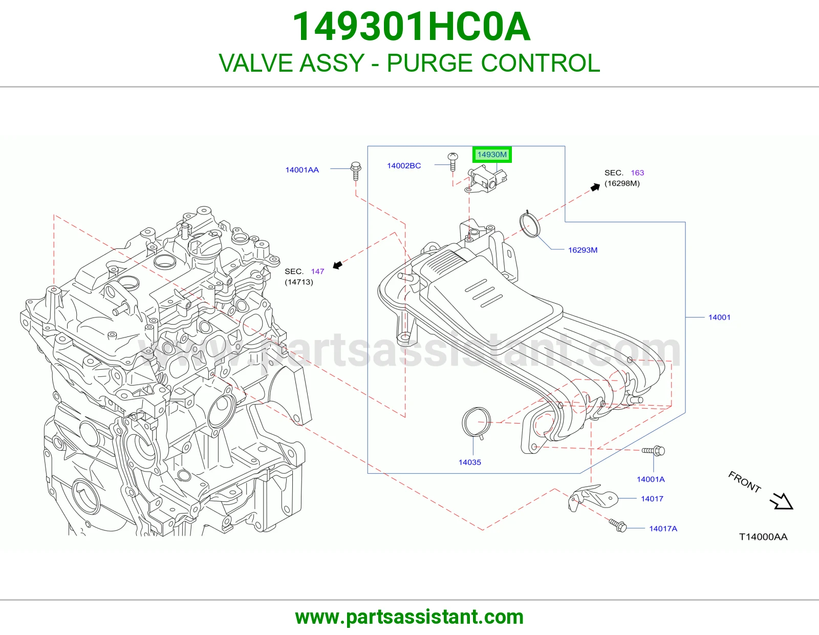 بلف حساس هواء 149301HC0A