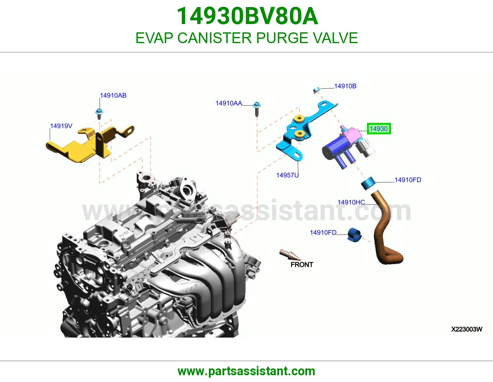 بلف حساس هواء 14930BV80A