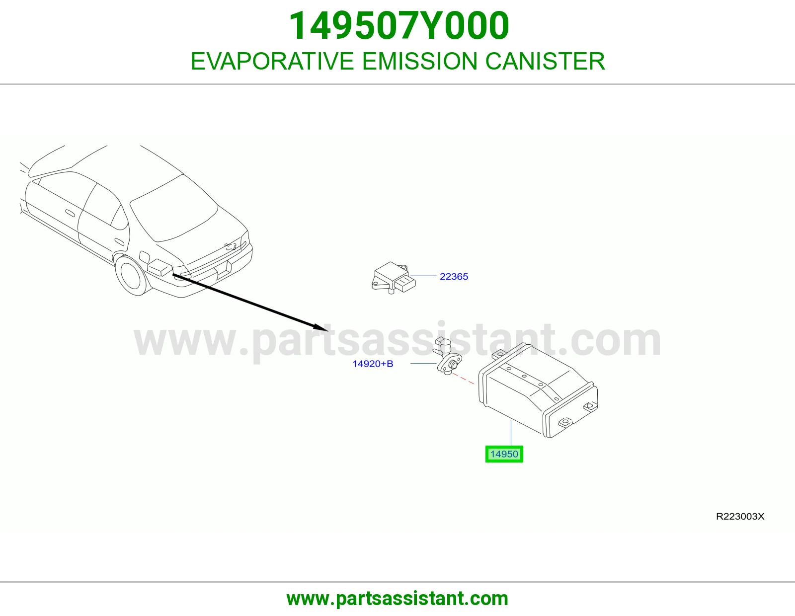 علبه هواء كربون 149507Y000