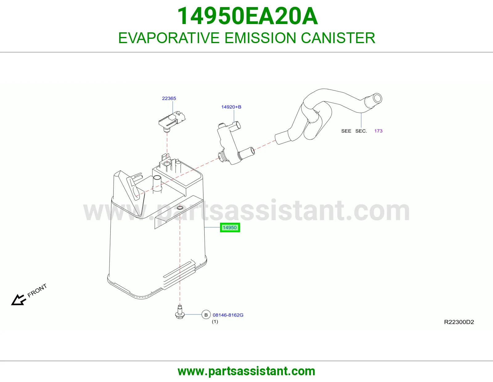 علبه هواء كربون 14950EA20A