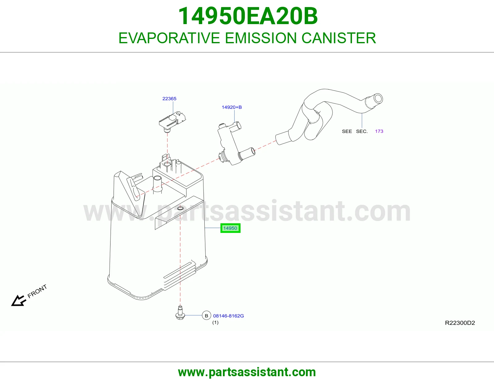 علبه هواء كربون 14950EA20B